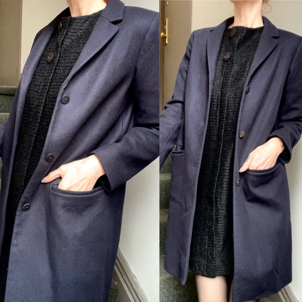 COS Women's (VIDEO) woolen navy coat